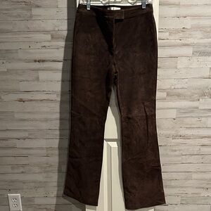 Margaret Godfrey Leather/Suede Brown Pants